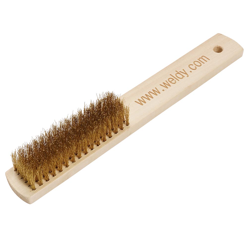 Brass Wire Brush with Wooden Handle